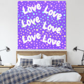 Toile Purple Love et Rainbow Dots (Insitu(Chambre))