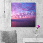 Toile Purple Ocean Sunset Photo Dream It Do It Citation<br><div class="desc">"Si vous pouvez le rêver, vous pouvez le faire." Parce que tout est possible une fois que vous y mettez votre esprit. Détendez-vous avec cette toile d'art photographique d'un somptueux coucher de soleil violet, rose et bleu, à la lumière douce, sur l'océan Pacifique. Fait un grand cadeau stimulant et inspirant!...</div>