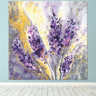Toile Purple Pink White Lavender Cluster Abstract Wall 