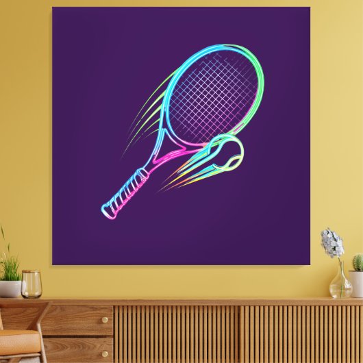 Toile Purple Racket Canvas Wall Art (Insitu(Salon))