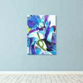 Toile Purple Singapour orchidée aquarelle (Insitu (Plancher de Bois))