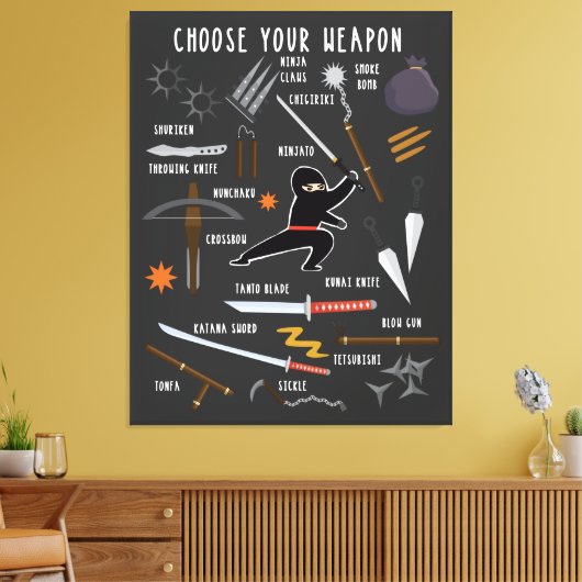 Toile Puzzle d'armes de Ninja (Insitu(Salon))