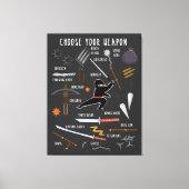 Toile Puzzle d'armes de Ninja (Recto)