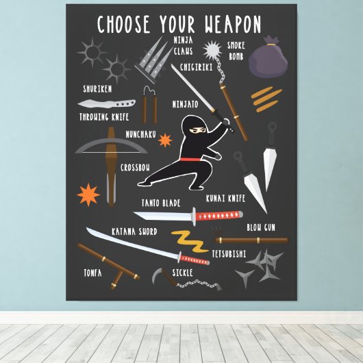 Toile Puzzle d'armes de Ninja (Insitu (Plancher de Bois))