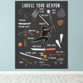 Toile Puzzle de armes de ninja (Insitu (Plancher de Bois))