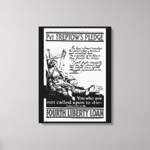 Toile Pvt. La promesse de Treptow. "Je vais combattre la