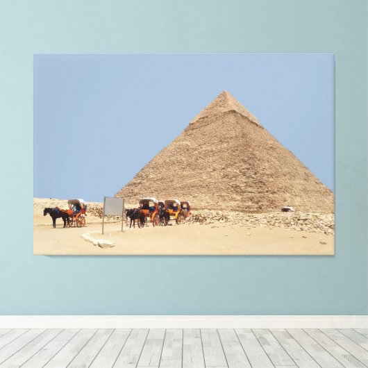 Toile Pyramide de Khafre et chapelet de chars (Insitu (Plancher de Bois))