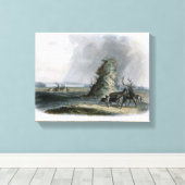 Toile Pyramide de l'Elkhorn dans le Haut Missouri, plaqu (Insitu (Plancher de Bois))