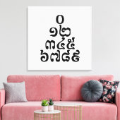 Toile Pyramide des nombres cambodgiens - 0 12 345 6789 K (Insitu(Salon))