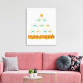 Toile Pyramide des sapins de Noël faite de bonhommes de (Insitu(Salon))