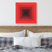 Toile Pyramide inversée rouge à 5 niveaux Initiale perso (Insitu(Chambre))
