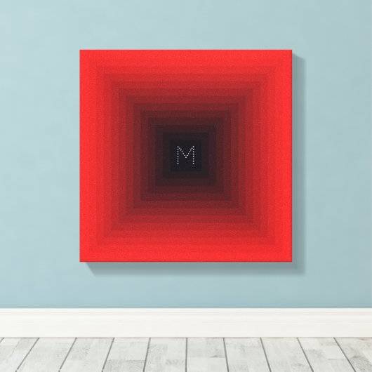 Toile Pyramide inversée rouge de 13 niveaux initiale per (Insitu (Plancher de Bois))