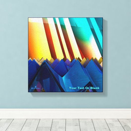 Toile Pyramides bleues et prison (Insitu (Plancher de Bois))