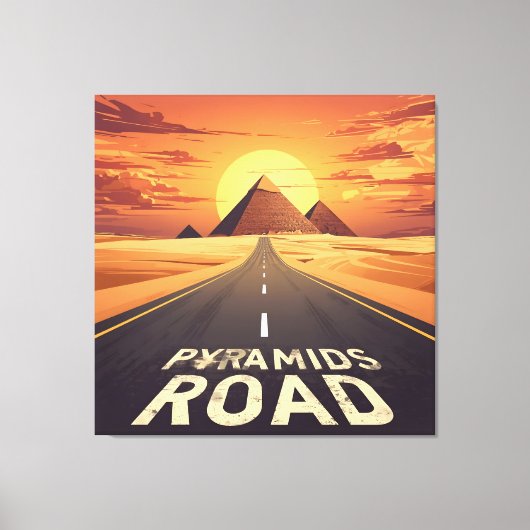 Toile Pyramides de la route du coucher de soleil Égypte (Recto)