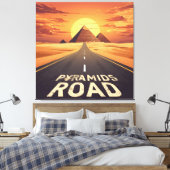 Toile Pyramides de la route du coucher de soleil Égypte (Insitu(Chambre))