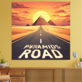 Toile Pyramides de la route du coucher de soleil Égypte (Insitu(Salon))