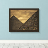 Toile Pyramides du coucher du soleil (Insitu (Plancher de Bois))