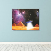 Toile Pyramides égyptiennes Gizeh rencontre espace et OV (Insitu (Plancher de Bois))