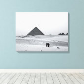 Toile Pyramides N&B (Insitu (Plancher de Bois))