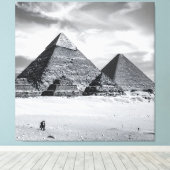 Toile Pyramides noires et blanches (Insitu (Plancher de Bois))