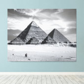 Toile Pyramides noires et blanches (Insitu (Plancher de Bois))