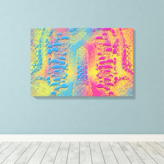 Toile PYTHON - moderne fractale décorative - (Insitu (Plancher de Bois))