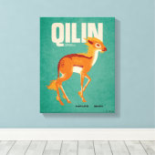 Toile Qilin Vintage Graphic (Insitu (Plancher de Bois))