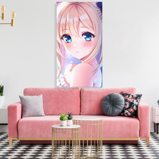 Toile QT Yeux Bleus 3 (Insitu(Salon))