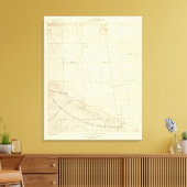 Toile Quadrillage de Palmdale montrant San Andreas Rift (Insitu(Salon))