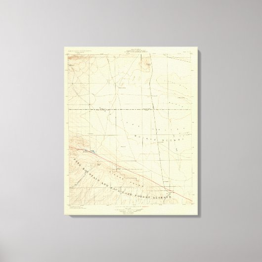 Toile Quadrillage de Palmdale montrant San Andreas Rift (Recto)