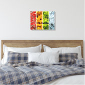 Toile Quadriptyque des couleurs des saisons changeantes (Insitu(Chambre))