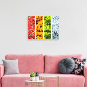 Toile Quadriptyque des couleurs des saisons changeantes (Insitu(Salon))