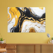 Toile Quadro Abstrato amarelo, cinza e preto em Canvas (Insitu(Salon))