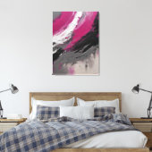 Toile Quadro abstrato, bege, magenta, preto, cinza e bra (Insitu(Chambre))