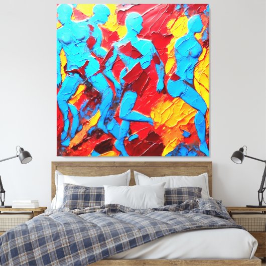 Toile Quadro Abstrato em Canvas A Reconstrução Humana (Insitu(Chambre))