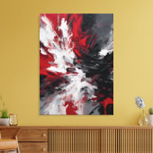 Toile Quadro abstrato, vermelho, preto, cinza e branco (Insitu(Salon))