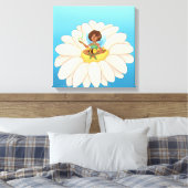 Toile quadro com fada em cima de uma flor (Insitu(Chambre))