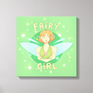 Toile Quadro de fada com escrito "Fairy Girl"