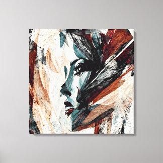 Toile Quadro decorativo abstrato Rosto de Mulher