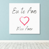 Toile Quadro eu te amo impressão em canvas (Insitu (Plancher de Bois))