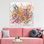 Toile Quadro Pintura Abstrata em Canva Sinfonia Abstrata (Insitu(Salon))