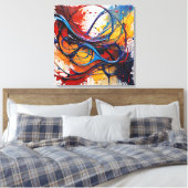 Toile Quadro Pintura Abstrata em Canvas Harmonia Cósmica (Insitu(Chambre))