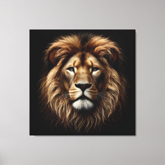 Toile Quadro Rosto de Leão