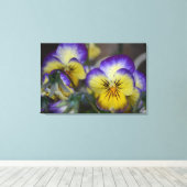 Toile quadruple violette et jaune à fleurs (Insitu (Plancher de Bois))