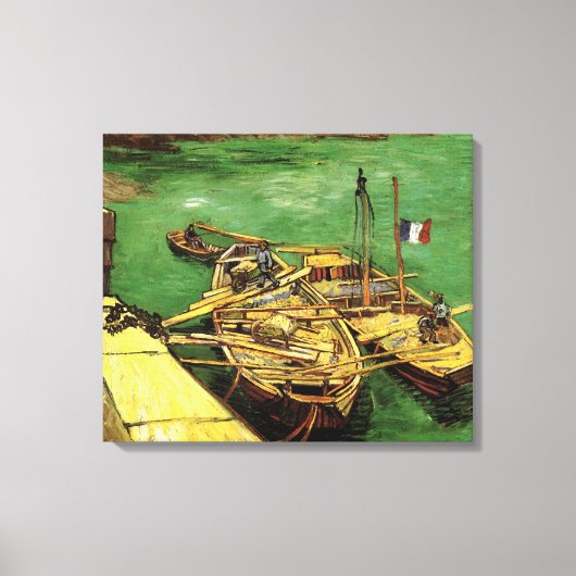 Toile Quai de Van Gogh avec des hommes déchargeant des p (Recto)