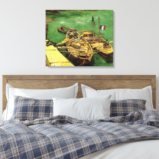 Toile Quai de Van Gogh avec des hommes déchargeant des p (Insitu(Chambre))