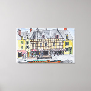 Toile Quai Franklin, Saint-Goustan Auray, Bretagne