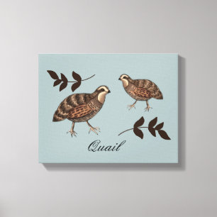 Toile Quail Art