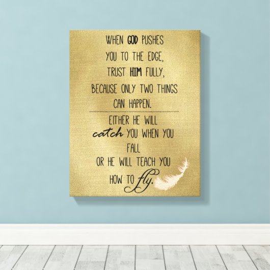 Toile Quand Dieu vous pousse à la cote (Insitu (Plancher de Bois))