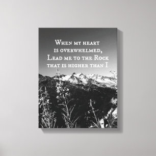 Toile Quand mon coeur est bouleversé par la Bible Verse